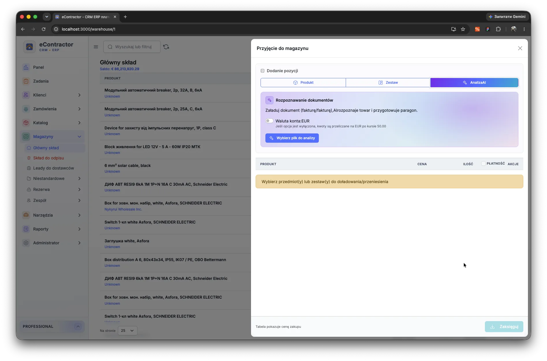 Automatyzacja AI in eContractor
