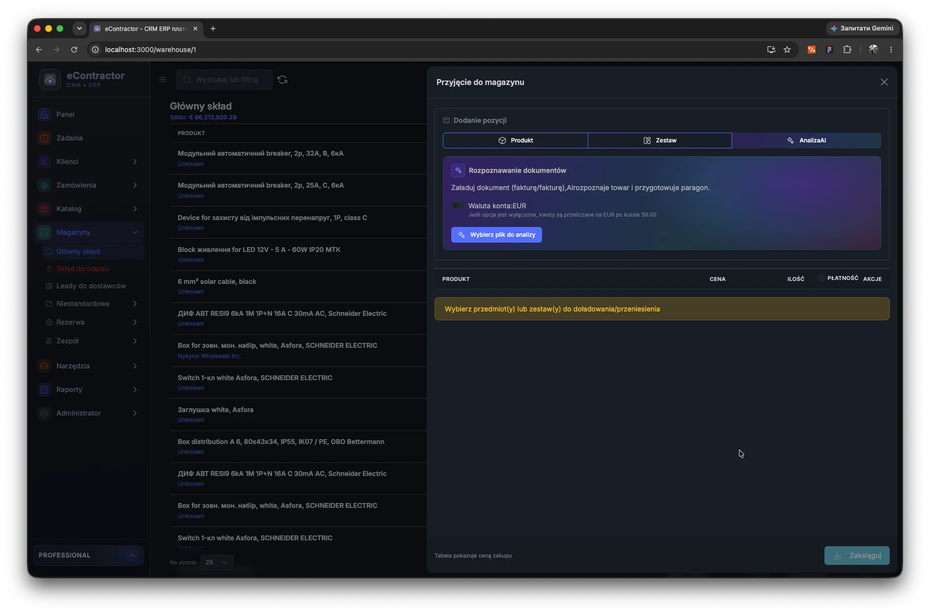 Automatyzacja AI in eContractor